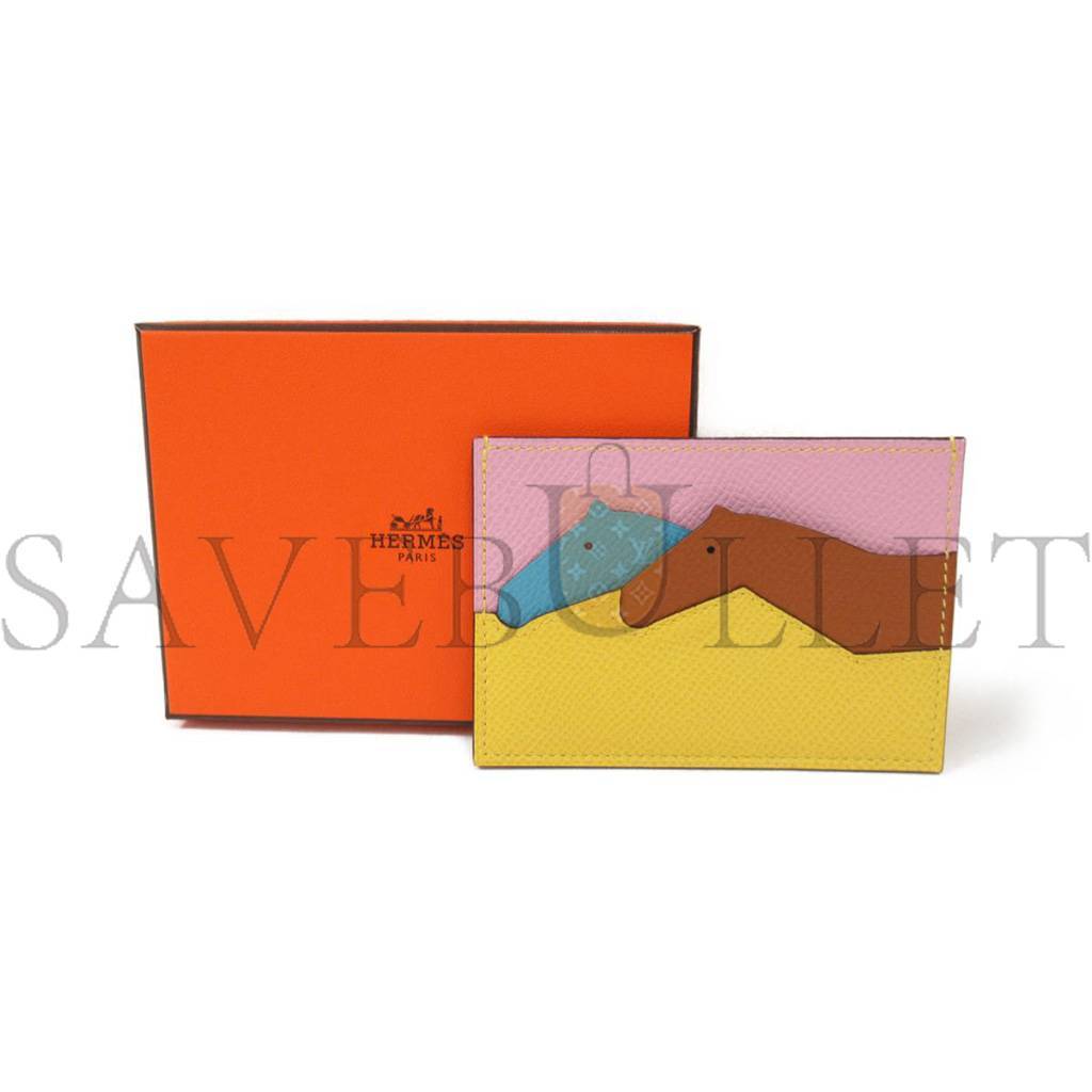 H**mes petits chevaux horizontal card holder h078320caaa(10*7cm)